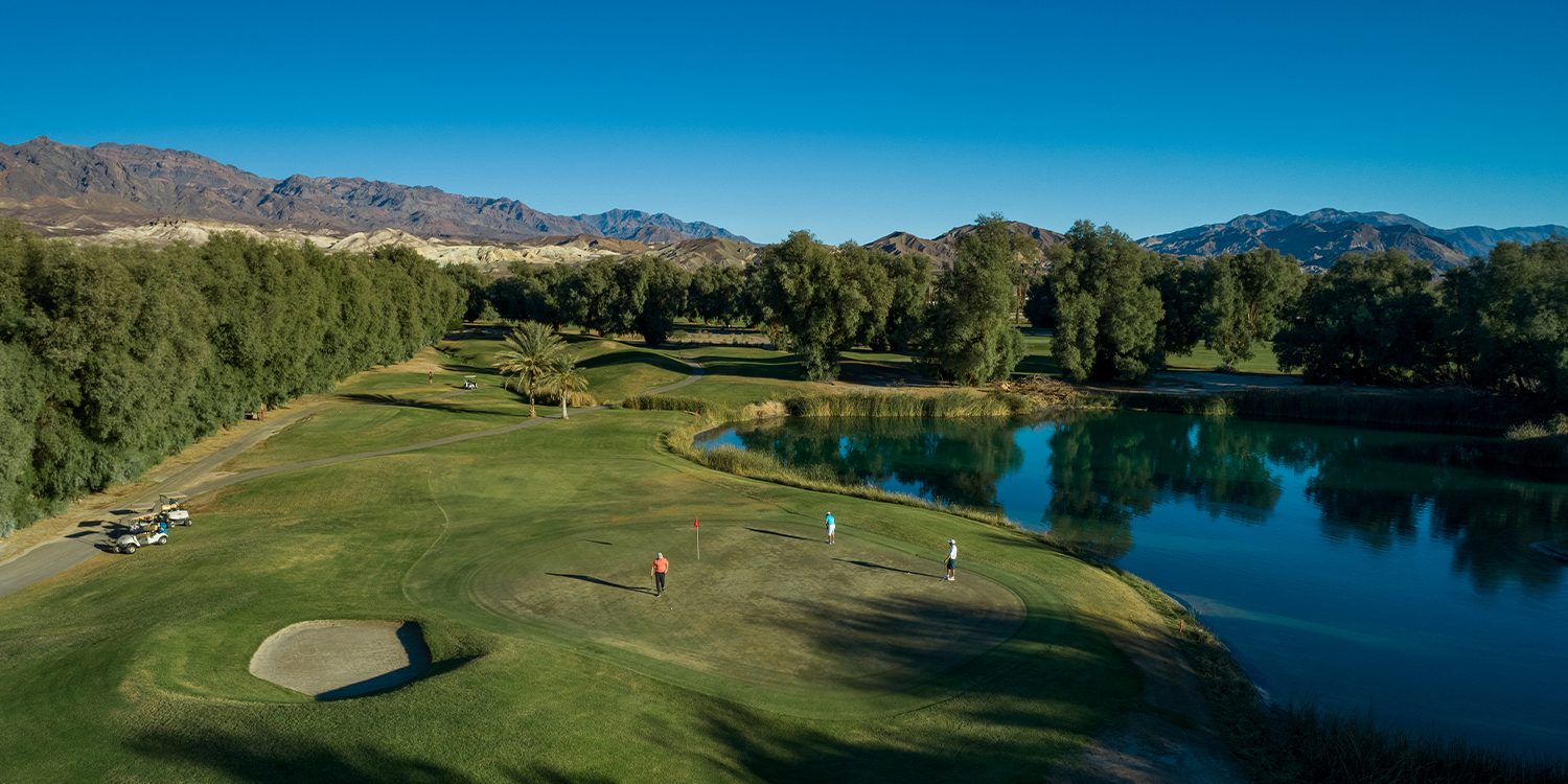 The Furnace Creek Golf Course at Death Valley